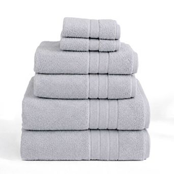 GOTS Certified, 100% Organic Cotton Bath Towel Set of 6, Made in Turkey - Soft, Absorbent, Quick-Dry