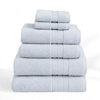 GOTS Certified, 100% Organic Cotton Bath Towel Set of 6, Made in Turkey - Soft, Absorbent, Quick-Dry