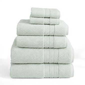 GOTS Certified, 100% Organic Cotton Bath Towel Set of 6, Made in Turkey - Soft, Absorbent, Quick-Dry