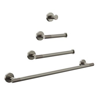 GRANDJOY 4 pc Bath Hardware Set, Copper & Stainless Steel Towel Bar Kit