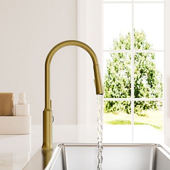 GRANDJOY Pull-Down Kitchen Faucet with 2-Function Sprayer Single-Handle Swivel Spout 1.8GPM