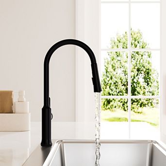 GRANDJOY Pull-Down Kitchen Faucet with 2-Function Sprayer Single-Handle Swivel Spout 1.8GPM