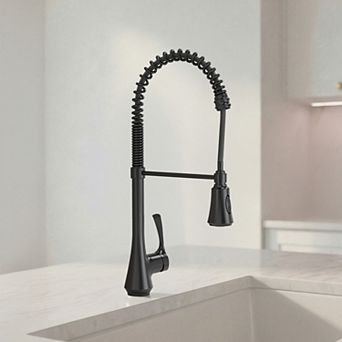 GRANDJOY Deck-Mount Single Handle Pull-Down Commercial Kitchen Faucet with Dual Spray Modes