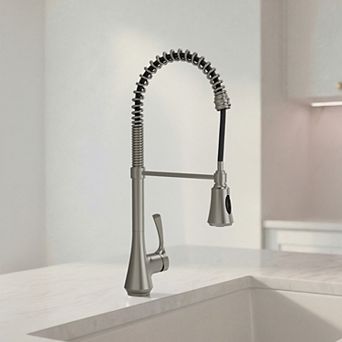 GRANDJOY Deck-Mount Single Handle Pull-Down Commercial Kitchen Faucet with Dual Spray Modes