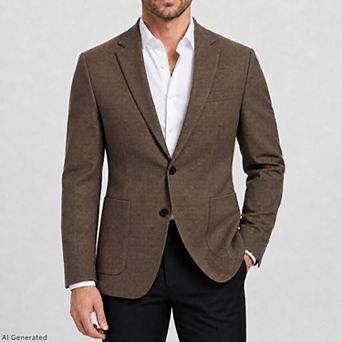 Men's Blazer Jacket Casual Sport Coat Regular Fit Lightweight Two Button
