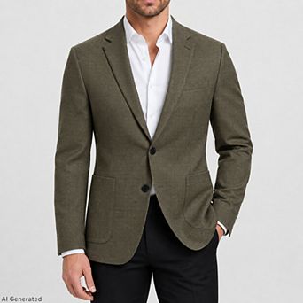 Men's Blazer Jacket Casual Sport Coat Regular Fit Lightweight Two Button