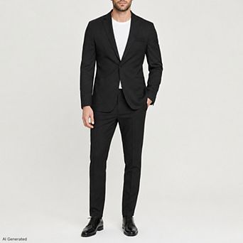 Men's 2 pc Suit Loose Fit Casual Linen Blend Beach Party Blazer Pants Set