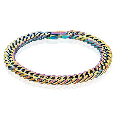 Crucible Men's 8mm Width Cuban Curb Chain Bracelet