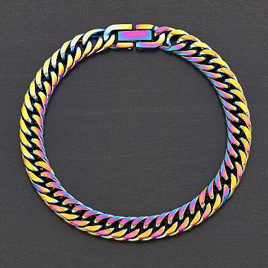 Crucible Men's 8mm Width Cuban Curb Chain Bracelet