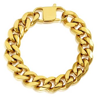 Crucible Men's 14mm Width Curb Chain Bracelet