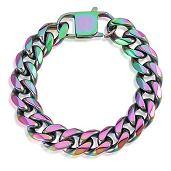 Crucible Men's 14mm Width Curb Chain Bracelet