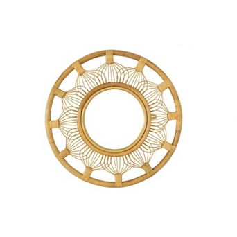 Wall Mirror Round Rattan Frame