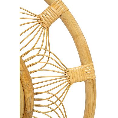 Wall Mirror Round Rattan Frame