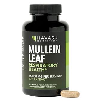 Havasu Nutrition Mullein Leaf Extract 5000mg - Vegan Lung & Respiratory Support, 3-Month Supply.