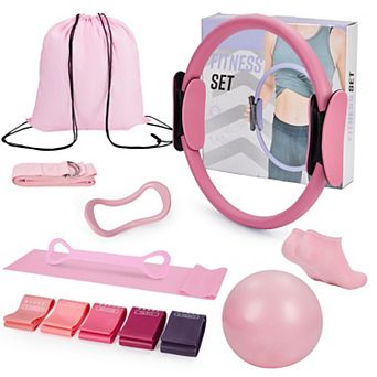 Pilates Kit for Women Home Equipment Set with Magic Circle and Resistance Bands Full Body Workout