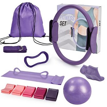 Pilates Kit for Women Home Equipment Set with Magic Circle and Resistance Bands Full Body Workout