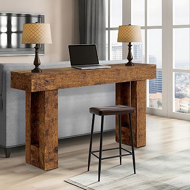 Farmhouse Console Table,Wood Entryway Table,Long Sofa Table Behind Couch,Rectangular Accent Table