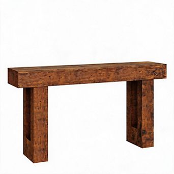 Farmhouse Console Table,Wood Entryway Table,Long Sofa Table Behind Couch,Rectangular Accent Table