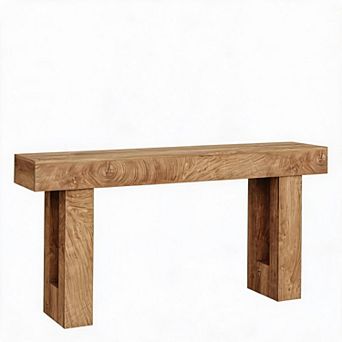 Farmhouse Console Table,Wood Entryway Table,Long Sofa Table Behind Couch,Rectangular Accent Table