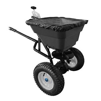 110 LBS Pull Behind Broadcast Spreader, Pull-Behind Fertilizer Spreader with 12" Pneumatic Tires
