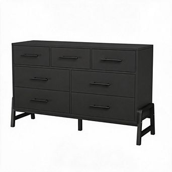7 Drawer Dresser For Bedroom, Wooden Chests Of Drawers,Wide Dresser,Wood Dresser TV Stand