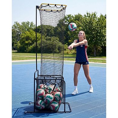Portable Volleyball Setter Training Net with Adjustable Height and Angle for Indoor Outdoor Practice