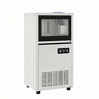 Ice Maker Machine,Dual Water Inlet Mode,Built-in/Freestanding/Under Counter Ice Maker,Self-Cleaning