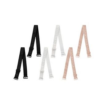 3 Pairs Stretchable Shoulder Bra Straps Adjustable Elastic Straps for Women