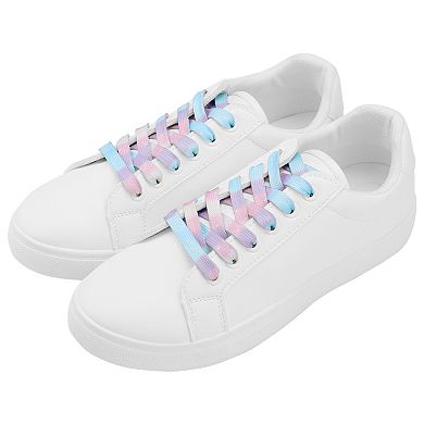 2 Pair Flat Colorful Shoelaces Tie Dye Shoe Laces for Sneakers Boots 62.99"