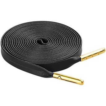 1 Pair Unisex PU Leather Flat Shoe Laces for Sneakers Boots 35.4"