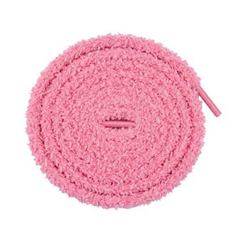 2 Pairs Round Fuzzy Shoelaces Fluffy Fat Soft Shoestrings for Sneakers 39.37"