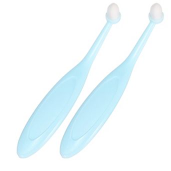 2 pc Pet Eye Brush, Tapered Fiber Bristles Tear Stain Remover with Ergonomic Plastic Handle