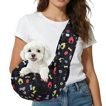 1 pc Adjustable Dog Sling Carrier, Cross-Body Shoulder Bag with Pocket for Small Dogs & Cats