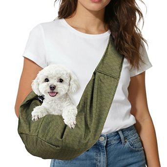 1 pc Adjustable Dog Sling Carrier, Cross-Body Shoulder Bag with Pocket for Small Dogs & Cats