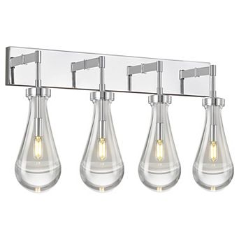 ZLAIQB 27.55" 4-Light Modern Glass Bathroom Wall Sconce