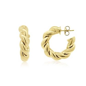 Chunky Twist Hoop Earrings