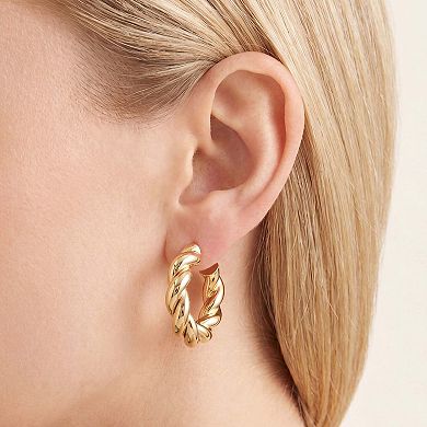 Chunky Twist Hoop Earrings