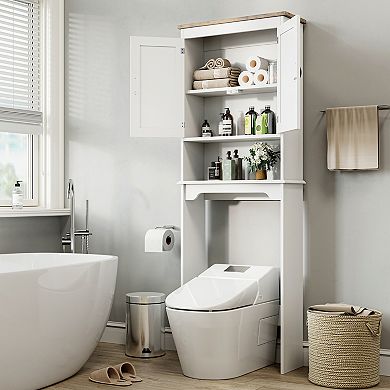 66'' Tall Bathroom Organizer with Double Doors