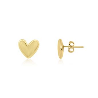 Glowing Heart Stud Earrings