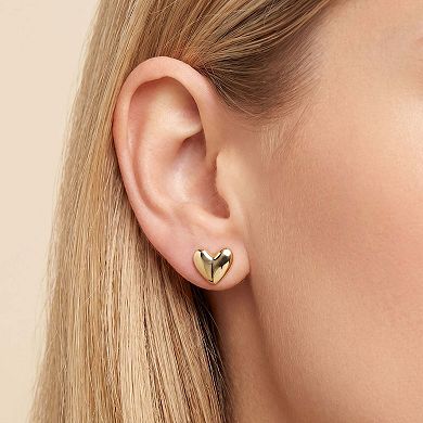 Glowing Heart Stud Earrings