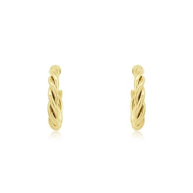 Thin Twist Hoop Earrings