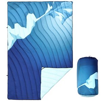 Waterproof Quilted Camping Blanket 79x55 in Lightweight Packable Throw for Hiking Picnic Stadium