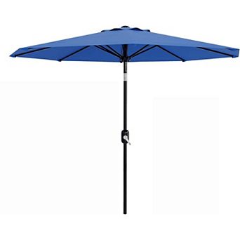 9FT Patio Umbrella with Crank & Tilt, 8 Ribs, UV Protection, Waterproof for Patio Deck Garden