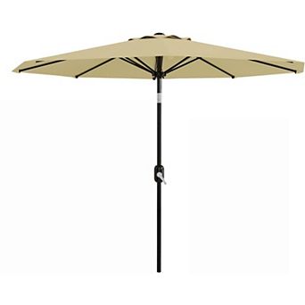 9FT Patio Umbrella with Crank & Tilt, 8 Ribs, UV Protection, Waterproof for Patio Deck Garden