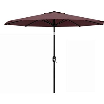 9FT Patio Umbrella with Crank & Tilt, 8 Ribs, UV Protection, Waterproof for Patio Deck Garden