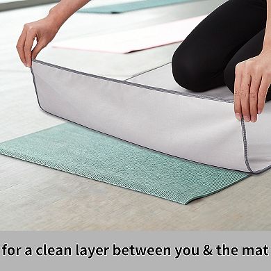 3PCS Double-Sided Flannel Yoga Mat Towel Set Large Non-Slip & Quick Dry Microfiber