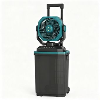 4 Gallon Misting Fan 30000mAh Rechargeable Oscillating Cooler with Wheels Remote for Beach Camping