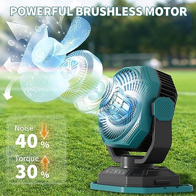 4 Gallon Misting Fan 30000mAh Rechargeable Oscillating Cooler with Wheels Remote for Beach Camping