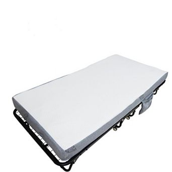 Folding Bed with Mattress, Rollaway Bed with 6" Memory Foam Mattress for Adults