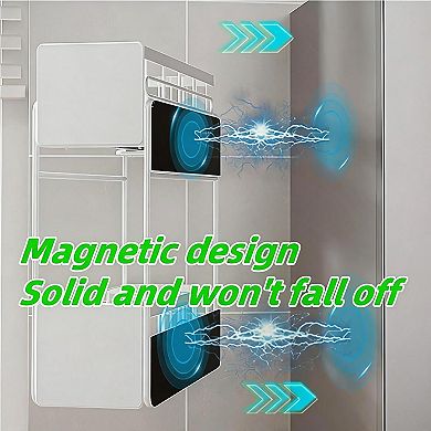 Magnetic Rack with Pull-Out Rails, Double Layer Magnetic Storage Rack- Pull-Out Magnetic Shelf